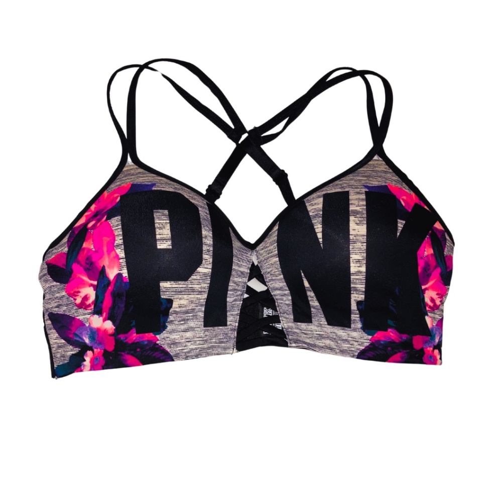 L | NWOT Floral Sports Bra